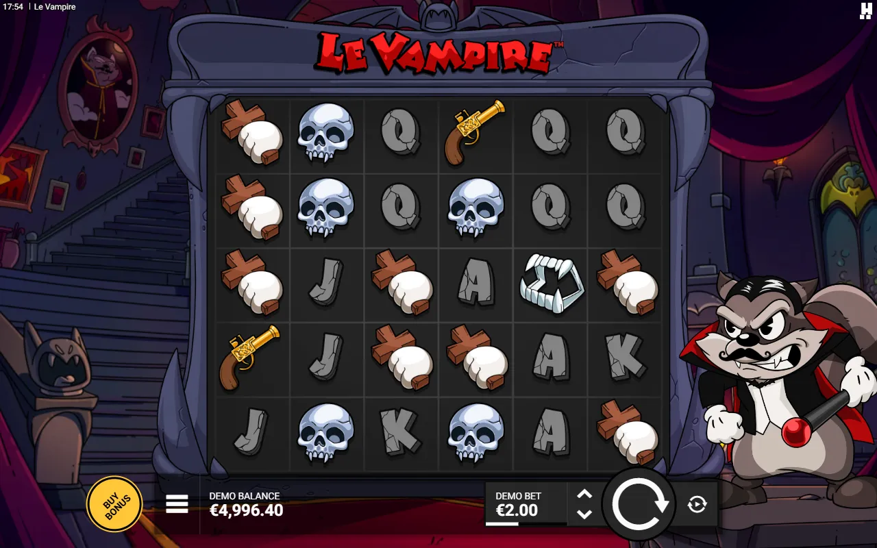 The same grid on the next spin, with no gold squares and no win